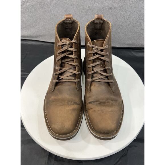 Clarks Desert Bushacre Ankle Boots 6-Eye Lace Up Brown Leather Men Size 7.5 - Picture 8 of 16